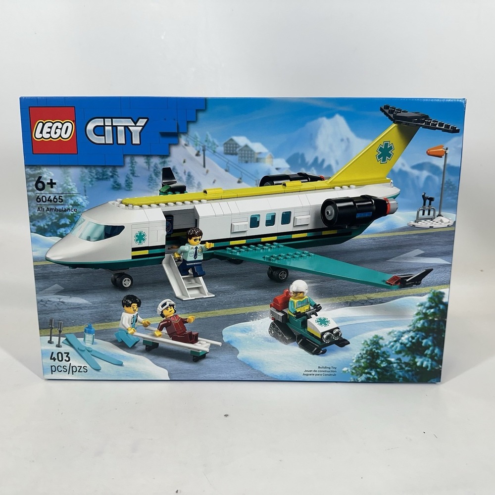 LEGO City Air Ambulance 60465 403 Pieces Plane Snowmobile NEW Sealed